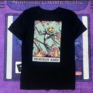 Cool Black Jack Skellington Pumpkin King Tarot Card small T-shirt